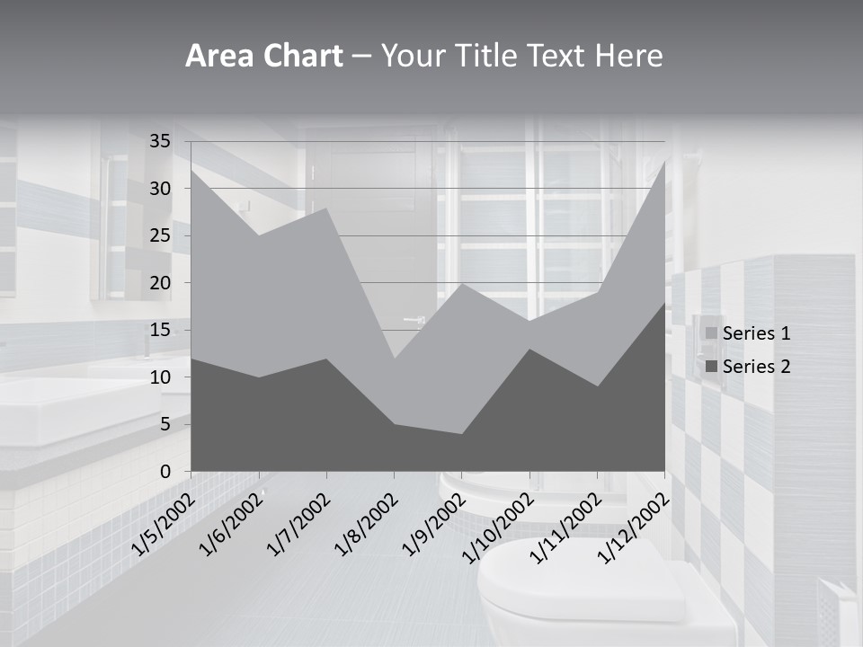 Blue And Gray Bathroom PowerPoint Template