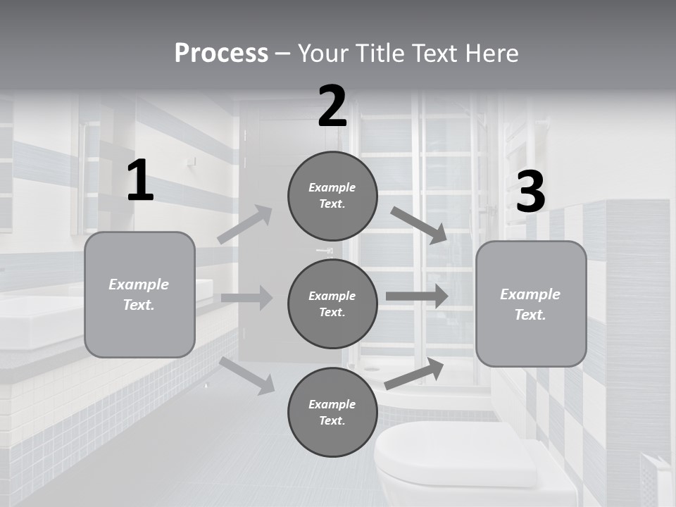Blue And Gray Bathroom PowerPoint Template