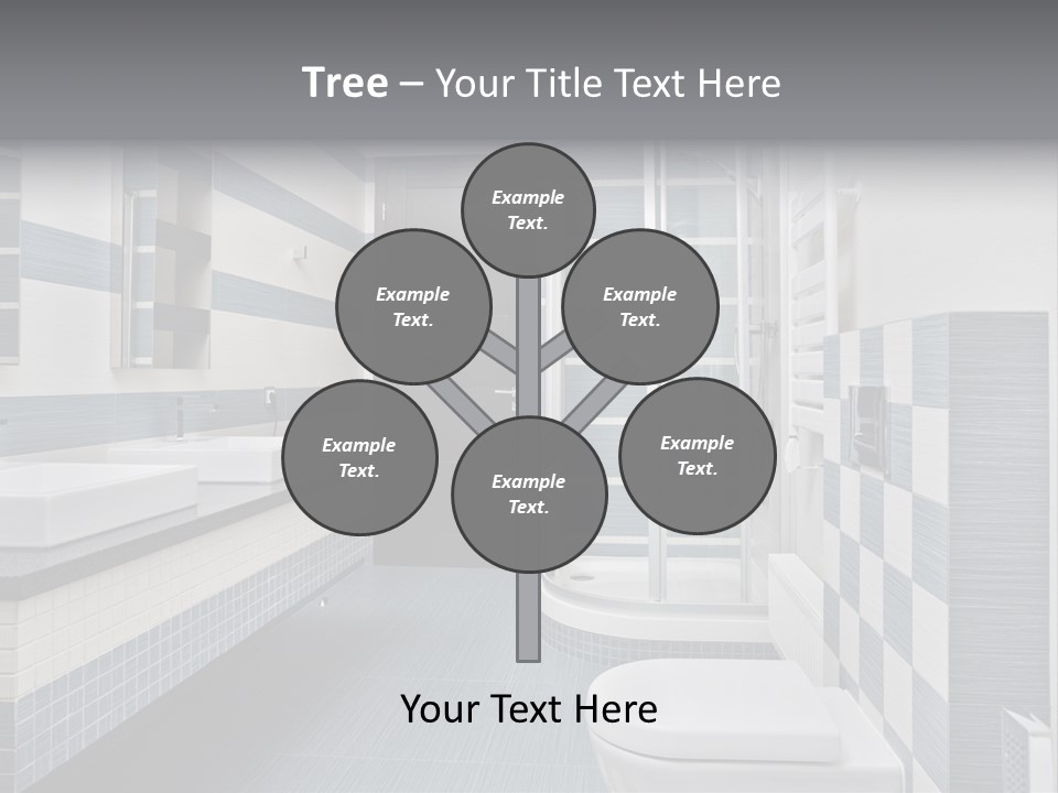 Blue And Gray Bathroom PowerPoint Template