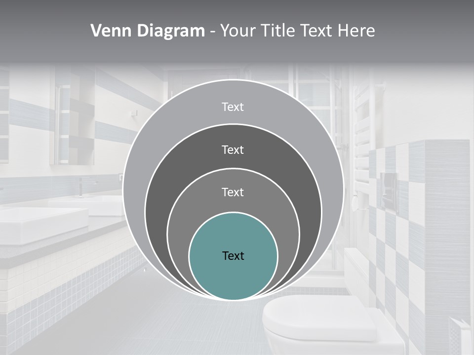 Blue And Gray Bathroom PowerPoint Template