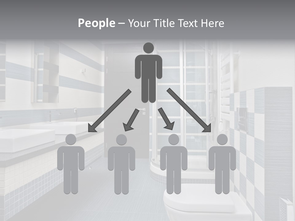 Blue And Gray Bathroom PowerPoint Template