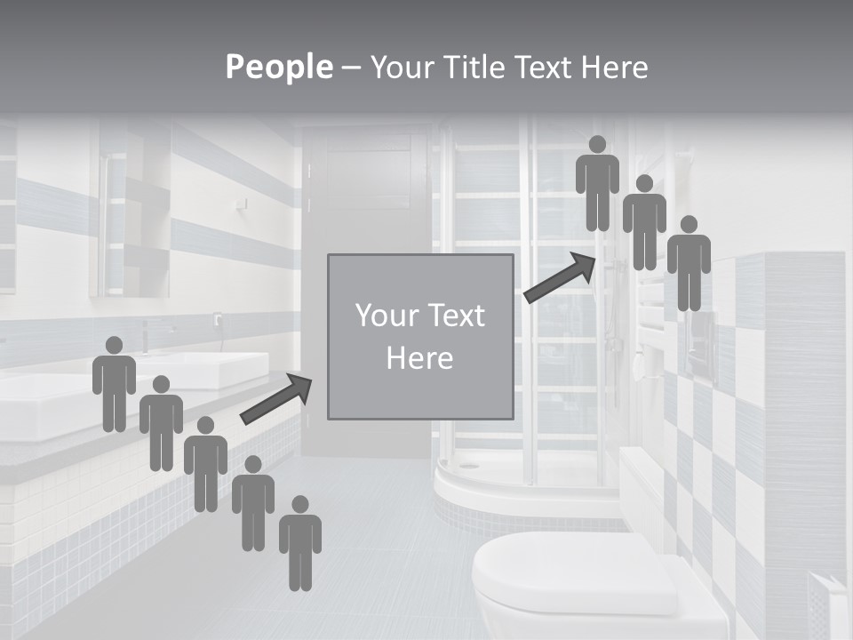 Blue And Gray Bathroom PowerPoint Template