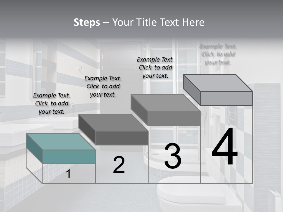 Blue And Gray Bathroom PowerPoint Template