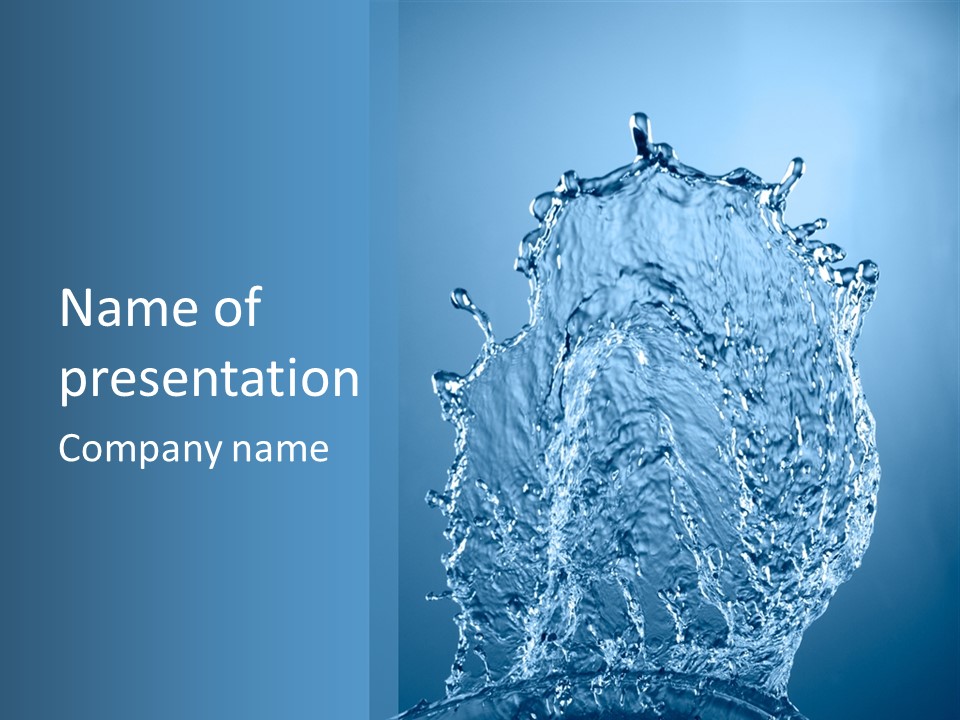 Abstract Thirsty Drops PowerPoint Template
