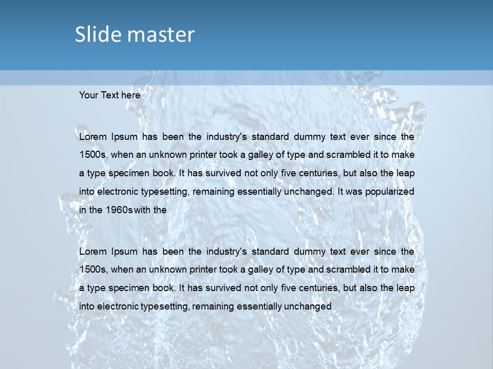 Abstract Thirsty Drops PowerPoint Template