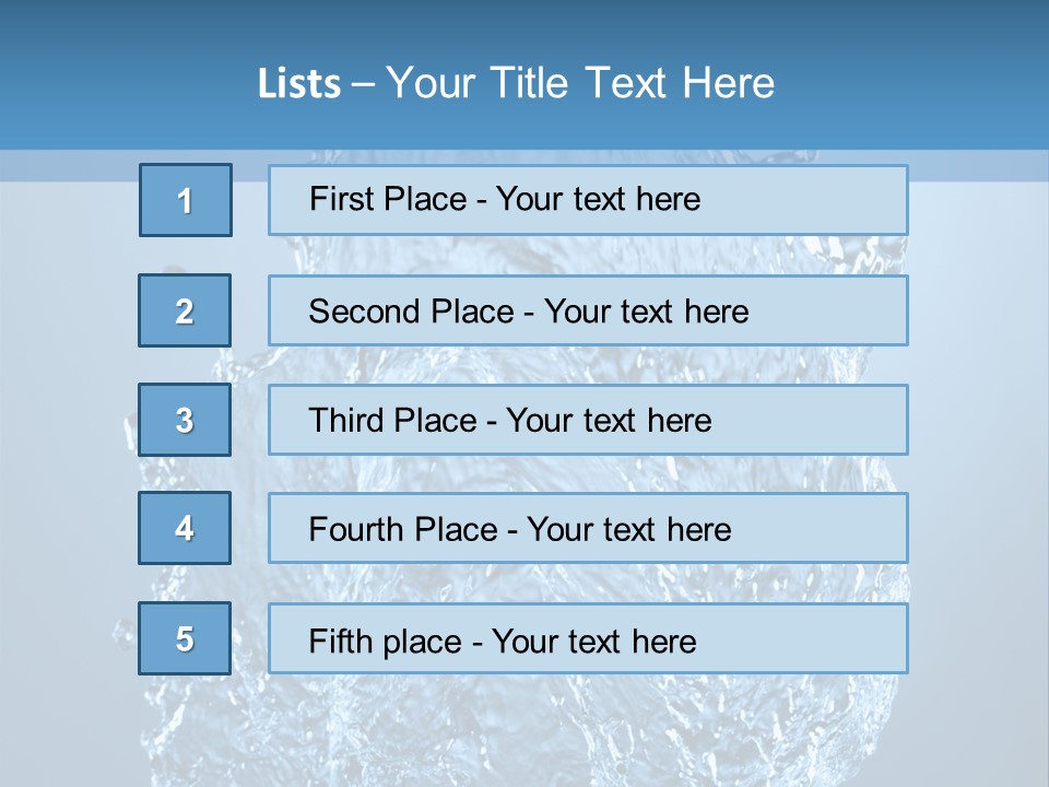 Abstract Thirsty Drops PowerPoint Template