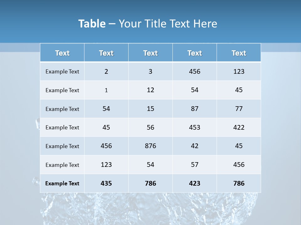 Abstract Thirsty Drops PowerPoint Template
