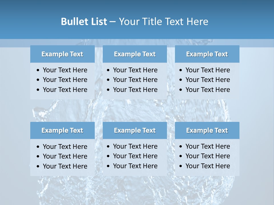 Abstract Thirsty Drops PowerPoint Template