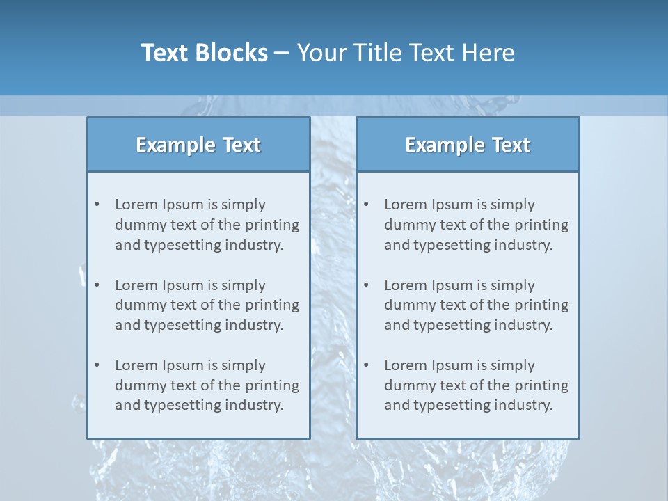 Abstract Thirsty Drops PowerPoint Template