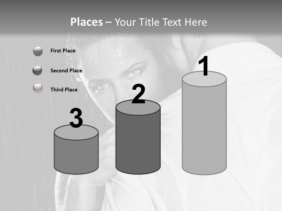 Couple In The Rain PowerPoint Template