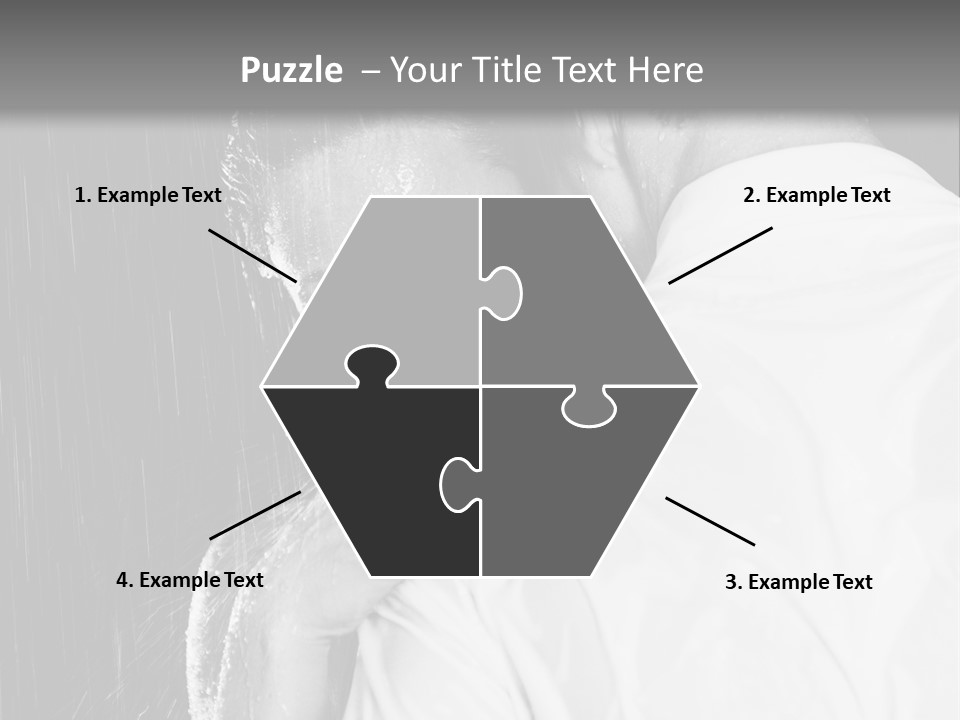 Couple In The Rain PowerPoint Template