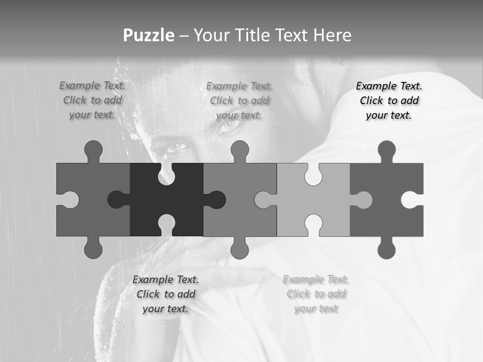 Couple In The Rain PowerPoint Template