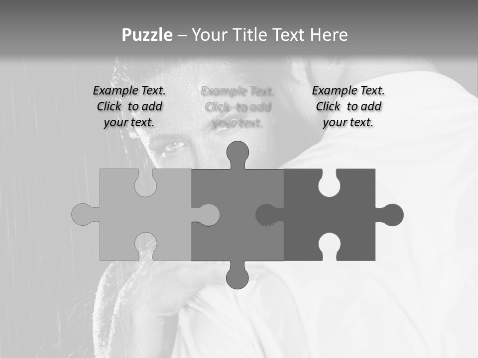 Couple In The Rain PowerPoint Template