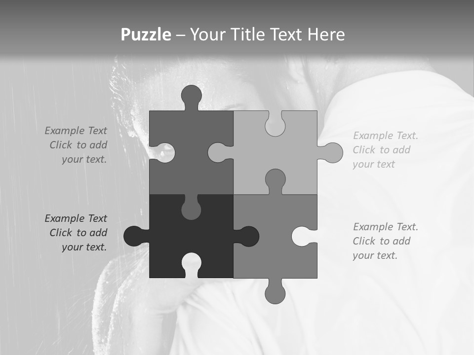 Couple In The Rain PowerPoint Template