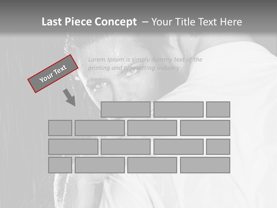 Couple In The Rain PowerPoint Template