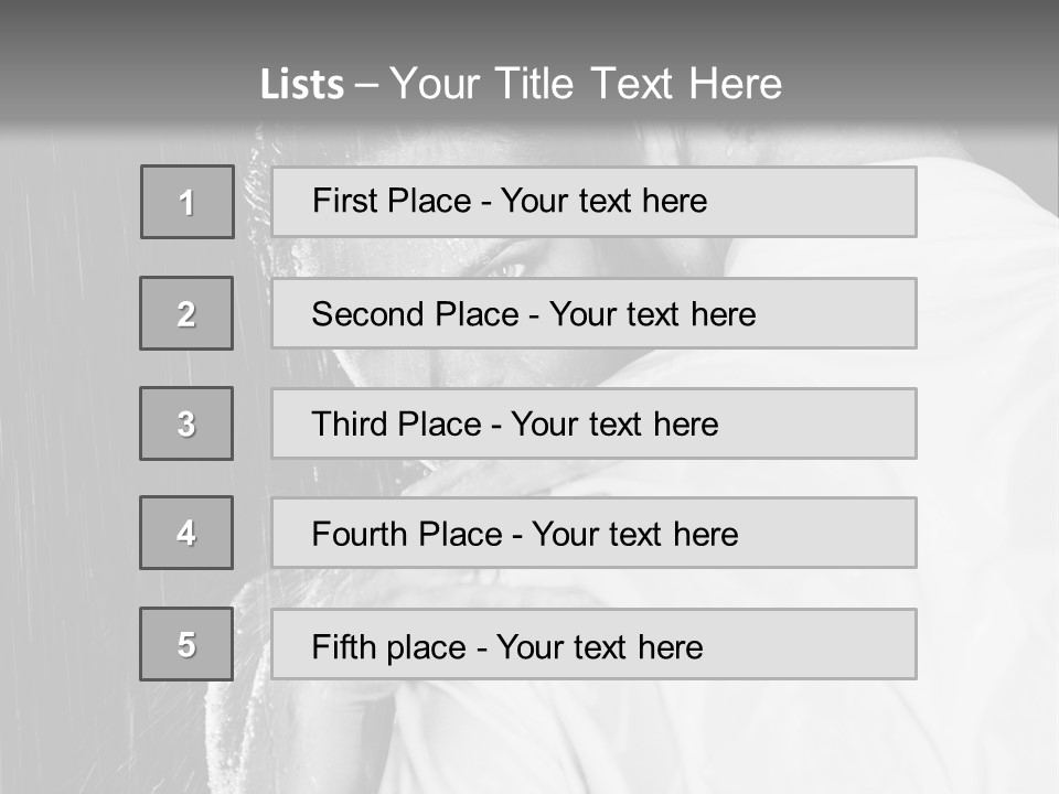 Couple In The Rain PowerPoint Template