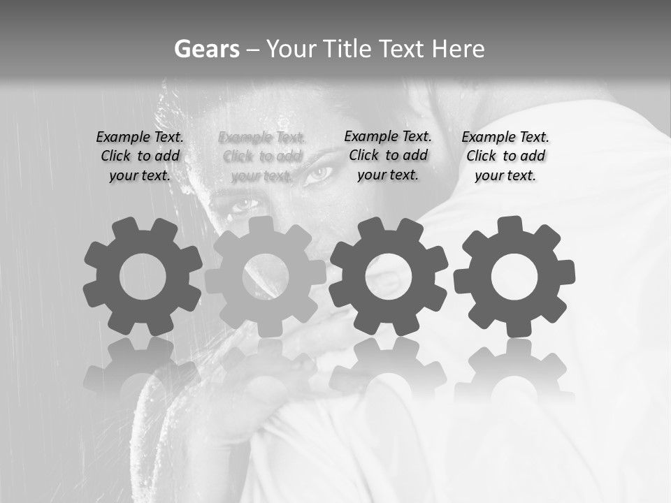 Couple In The Rain PowerPoint Template