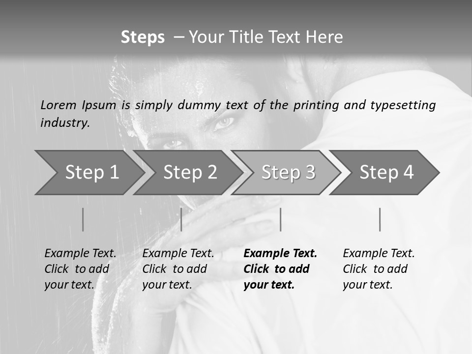 Couple In The Rain PowerPoint Template