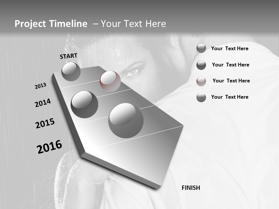 Couple In The Rain PowerPoint Template