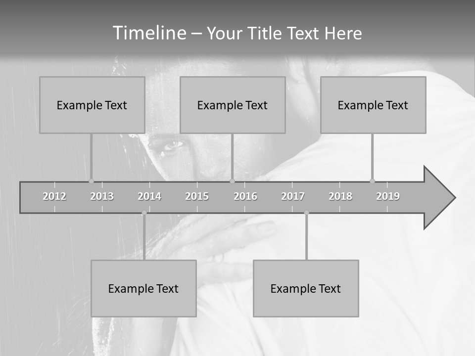 Couple In The Rain PowerPoint Template