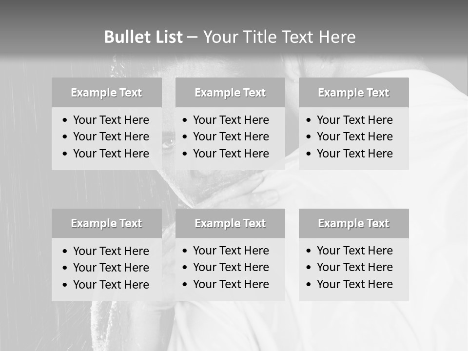 Couple In The Rain PowerPoint Template