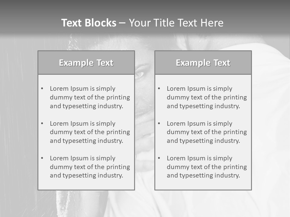 Couple In The Rain PowerPoint Template