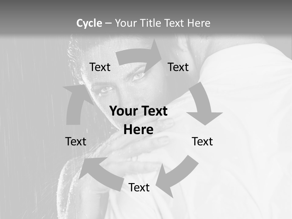 Couple In The Rain PowerPoint Template