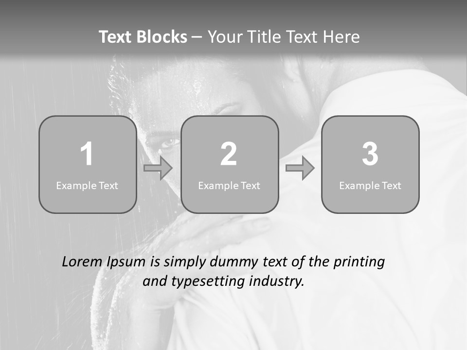 Couple In The Rain PowerPoint Template