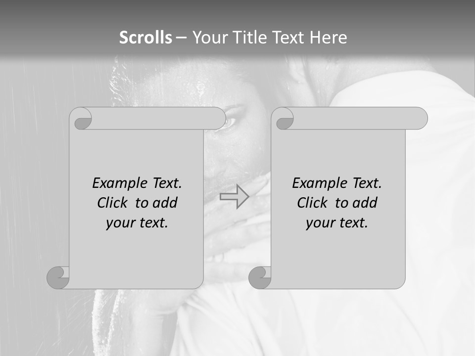Couple In The Rain PowerPoint Template