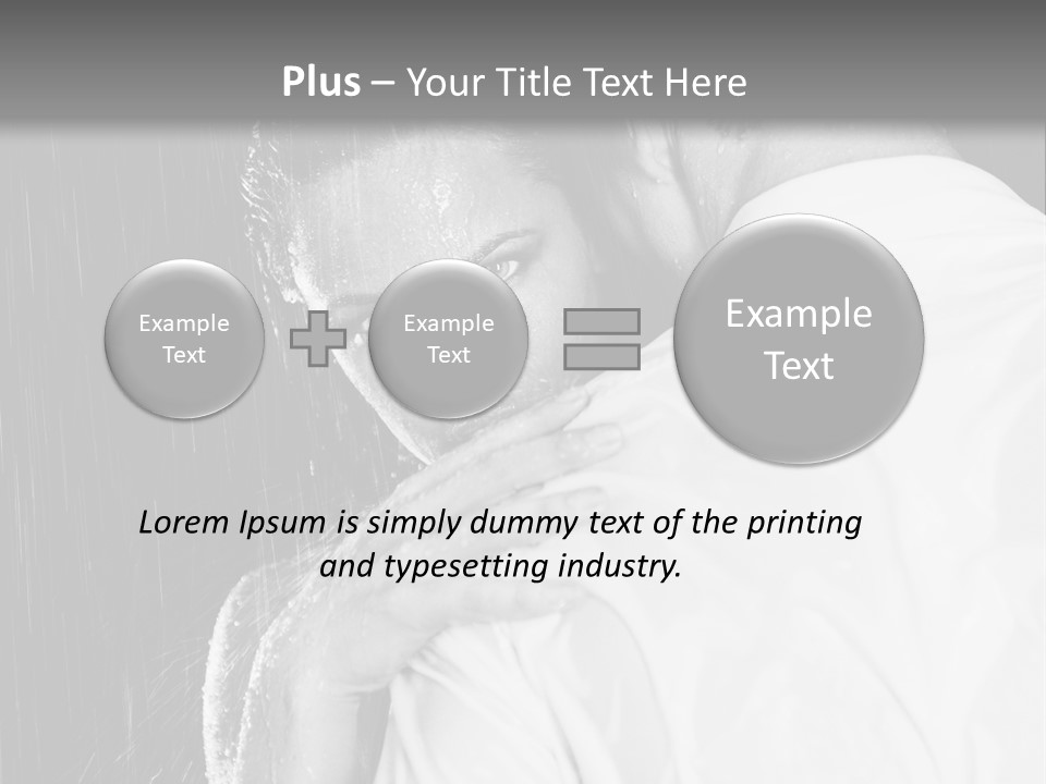 Couple In The Rain PowerPoint Template