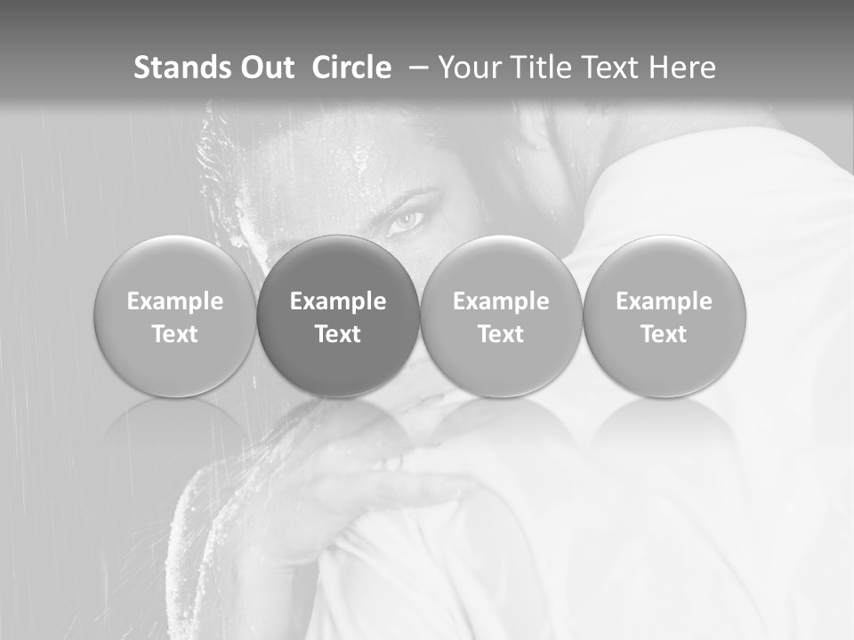 Couple In The Rain PowerPoint Template