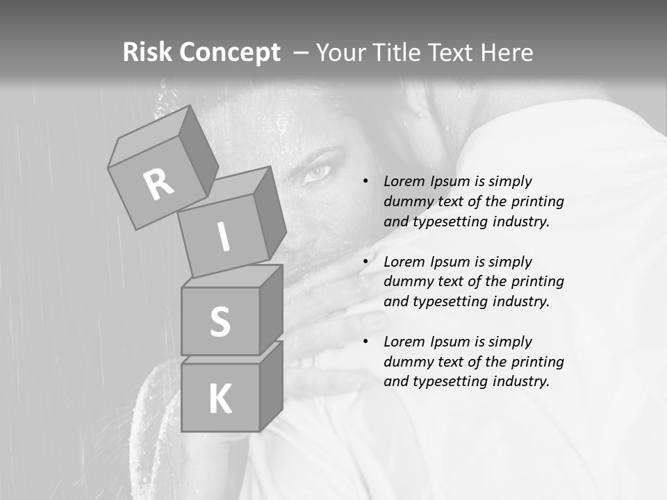 Couple In The Rain PowerPoint Template