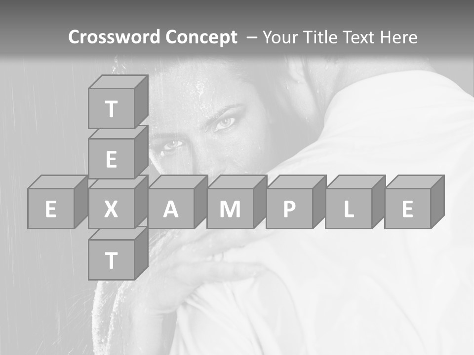 Couple In The Rain PowerPoint Template