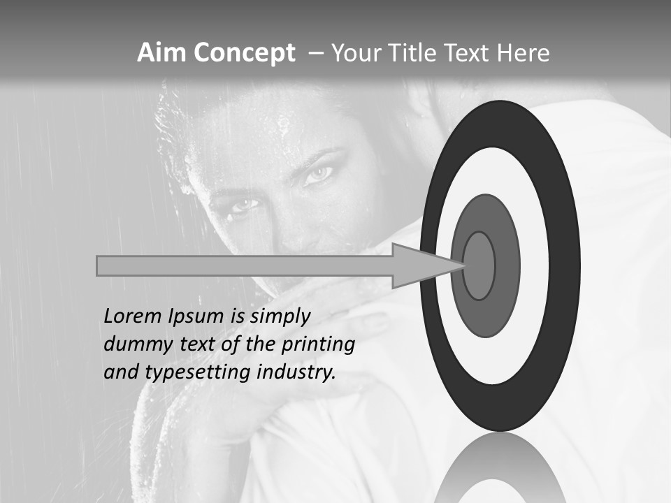 Couple In The Rain PowerPoint Template