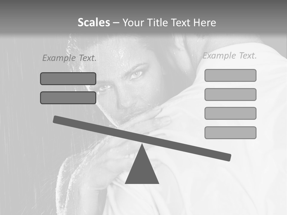 Couple In The Rain PowerPoint Template