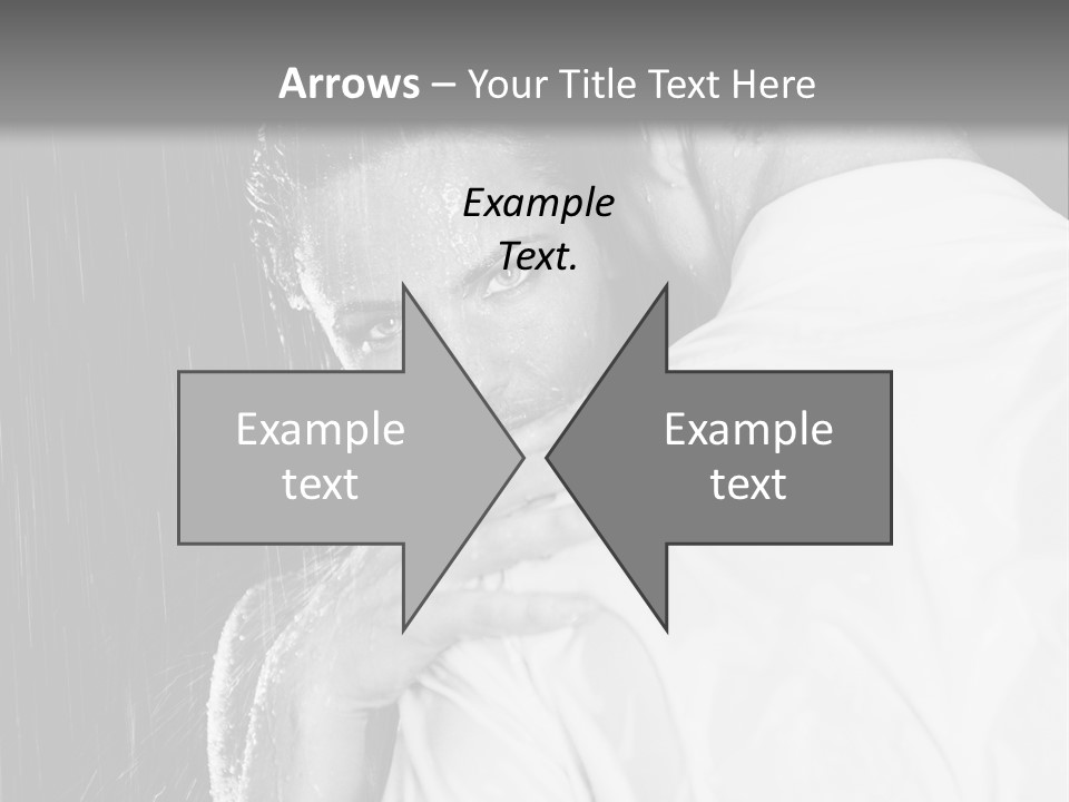 Couple In The Rain PowerPoint Template