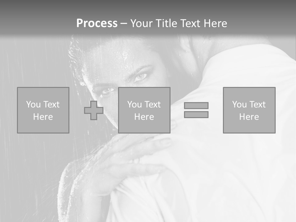 Couple In The Rain PowerPoint Template