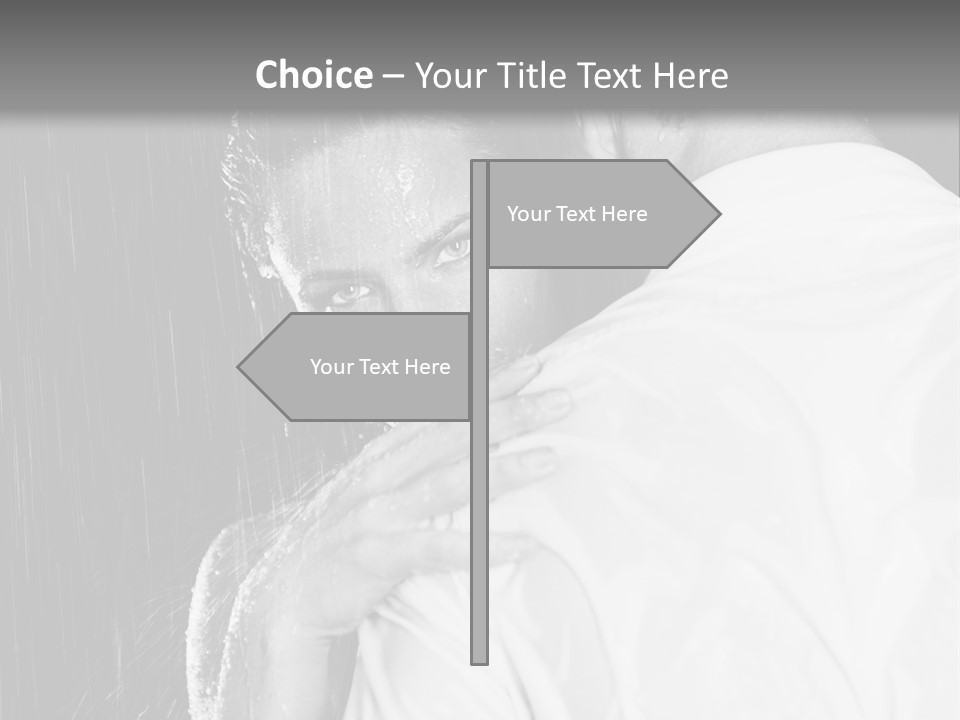 Couple In The Rain PowerPoint Template