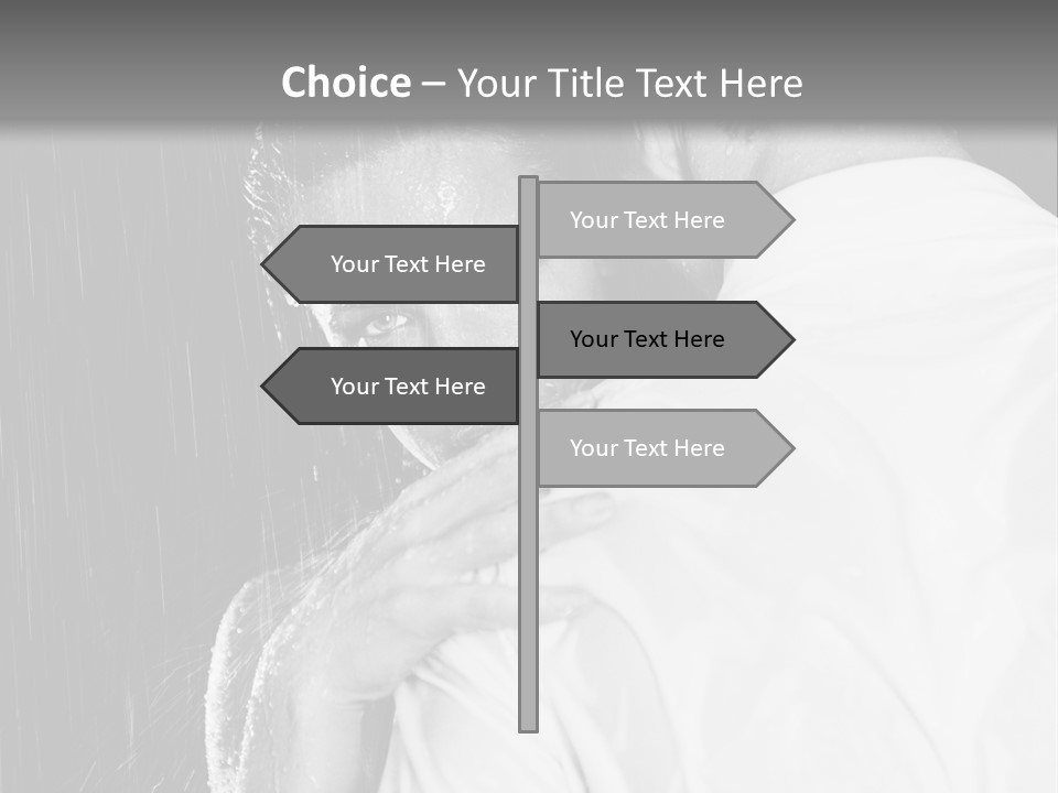 Couple In The Rain PowerPoint Template