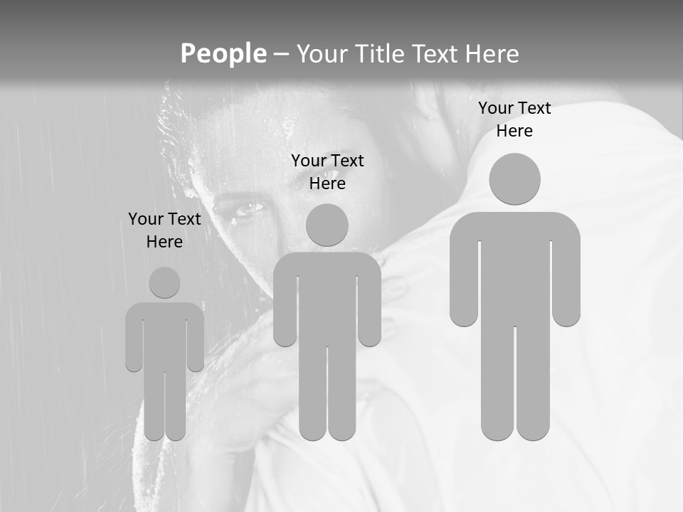 Couple In The Rain PowerPoint Template