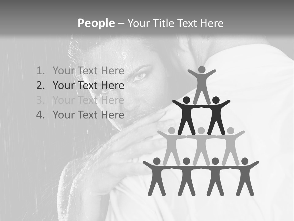 Couple In The Rain PowerPoint Template