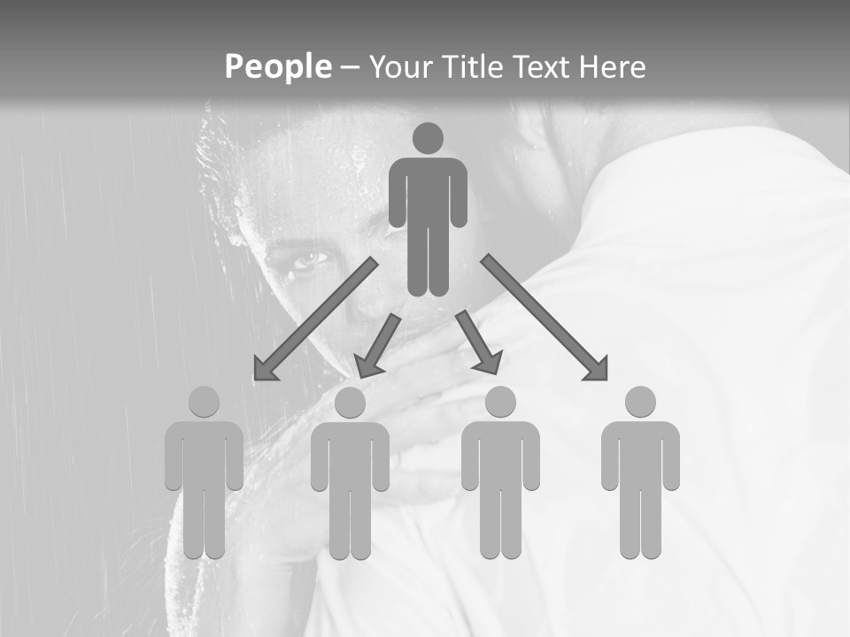 Couple In The Rain PowerPoint Template