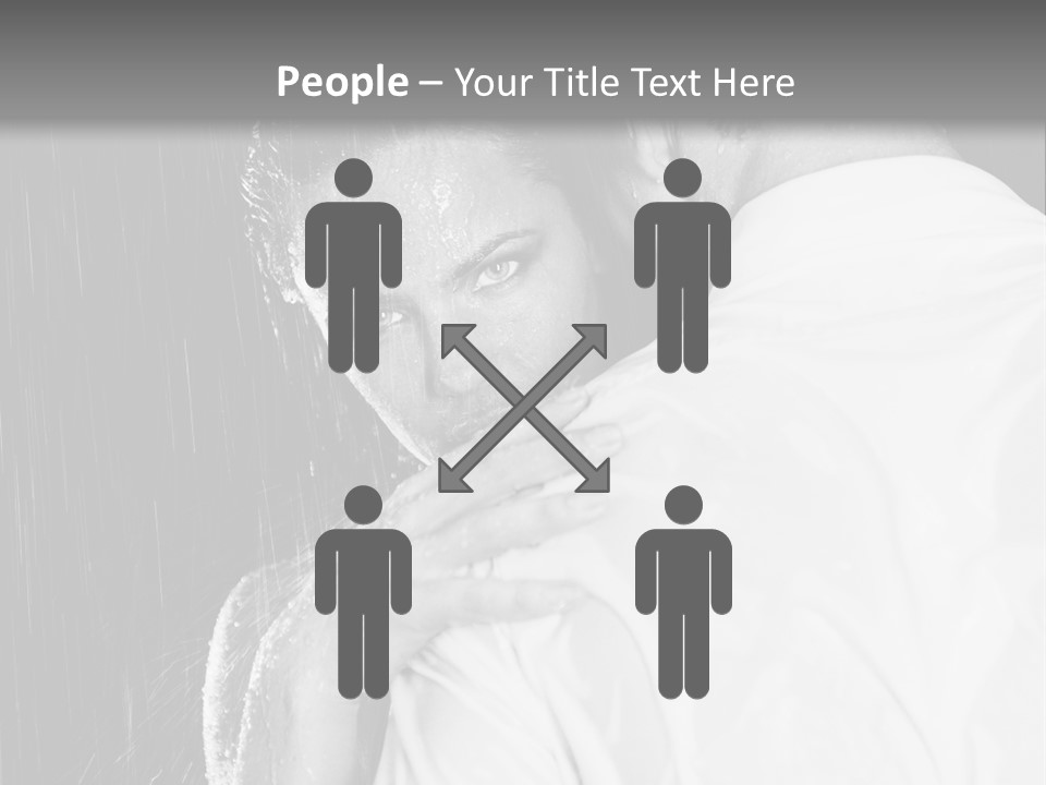 Couple In The Rain PowerPoint Template