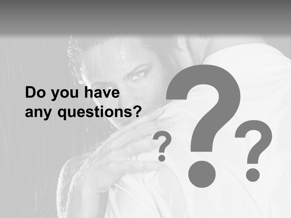 Couple In The Rain PowerPoint Template