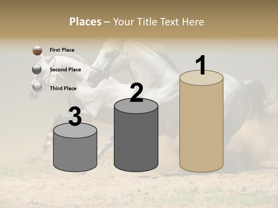 White Horses PowerPoint Template