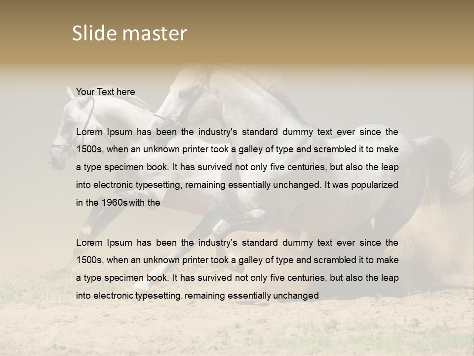 White Horses PowerPoint Template