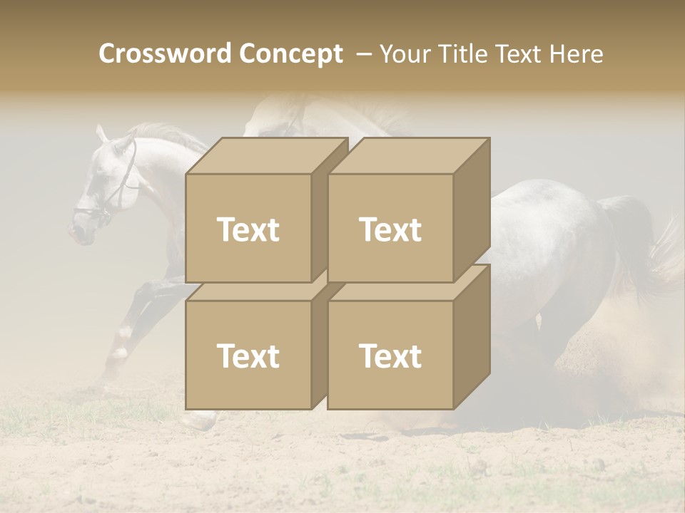 White Horses PowerPoint Template