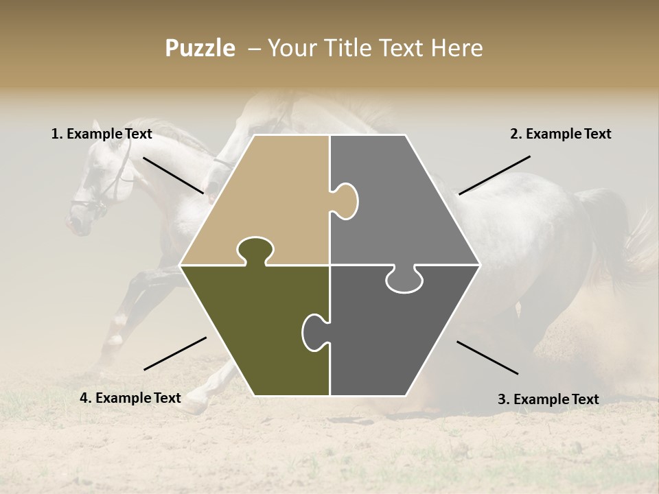 White Horses PowerPoint Template