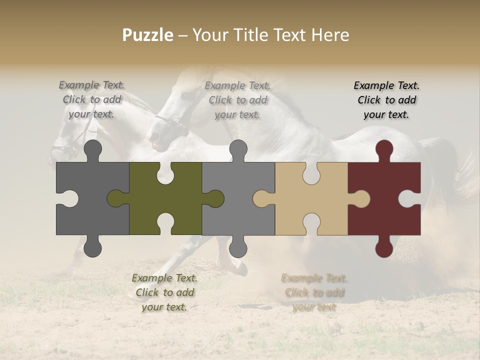 White Horses PowerPoint Template