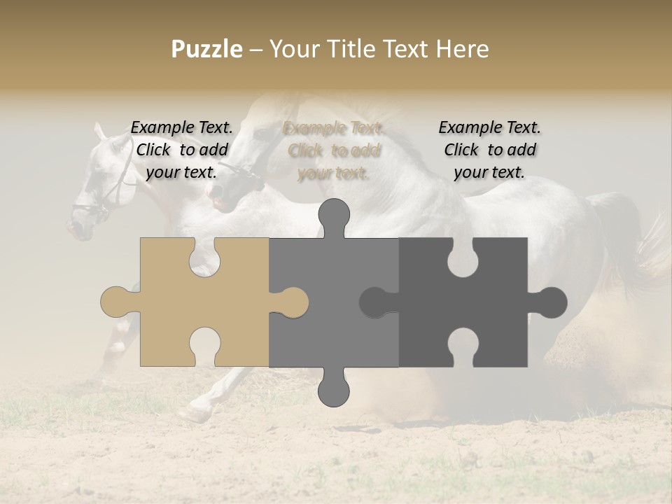 White Horses PowerPoint Template